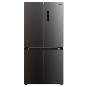 Ledusskapis ar saldētavu Midea Side by Side 4-door MDRF632FIE28, 177.5x83.3cm, NoFrost, Platinum Fresh, Black Inox