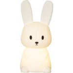 LED Nakts lampa silikona Star Trading NightLight Bunny, 20cm, 4LED, 3xAAA, ar taimeri, WW+MC