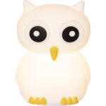 LED Nakts lampa silikona Star Trading NightLight Owl, 0.6W, 15cm, 8LED, RGB+W, USB, uzlādējama