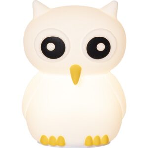 LED Nakts lampa silikona Star Trading NightLight Owl, 0.6W, 15cm, 8LED, RGB+W, USB, uzlādējama