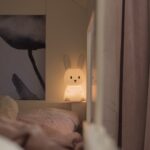 LED Nakts lampa silikona Star Trading NightLight Bunny, 20cm, 4LED, 3xAAA, ar taimeri, WW+MC