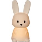 LED Nakts lampa silikona Star Trading NightLight Bunny, 20cm, 4LED, 3xAAA, ar taimeri, WW+MC