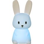 LED Nakts lampa silikona Star Trading NightLight Bunny, 20cm, 4LED, 3xAAA, ar taimeri, WW+MC