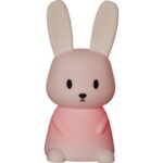 LED Nakts lampa silikona Star Trading NightLight Bunny, 20cm, 4LED, 3xAAA, ar taimeri, WW+MC