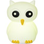 LED Nakts lampa silikona Star Trading NightLight Owl, 0.6W, 15cm, 8LED, RGB+W, USB, uzlādējama