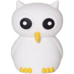 LED Nakts lampa silikona Star Trading NightLight Owl, 0.6W, 15cm, 8LED, RGB+W, USB, uzlādējama