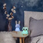 LED Nakts lampa silikona Star Trading NightLight Owl, 0.6W, 15cm, 8LED, RGB+W, USB, uzlādējama