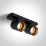 LED griestu gaismeklis One Light The Retro GU10 Spots 65205N/B, 2xGU10, Dark Light, IP20