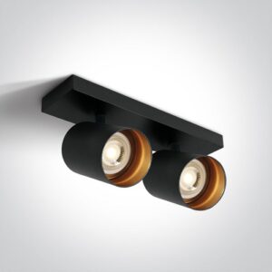 LED griestu gaismeklis One Light The Retro GU10 Spots 65205N/B, 2xGU10, Dark Light, IP20