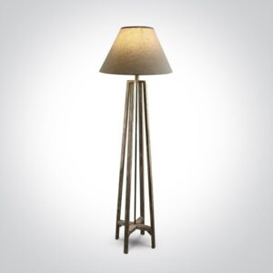 LED stāvlampa One Light The Wood Nostalgia 61118A, 154x45cm, E27, Koka/Auduma