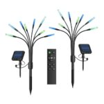 LED gaismekļi ar saules bat. 2gb. Nanoleaf Solar Garden Lights, 95cm, 16LED, RGBW, 11 režīmi, IP65, ar pulti