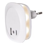LED nakts lampa ar krēslas sens. Star Trading Nightlight, 0.5W, 3000K, 10lm, USB-A, USB-C