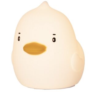 LED Nakts lampa silikona Star Trading NightLight Duck, 0.6W, 14cm, 8LED, RGB+W, USB-C, uzlādējama