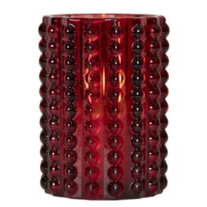 LED svece ar stikla kupolu Star Trading LED Candle Flamme Dotty, 12.5cm, 2xAAA, ar taimeri