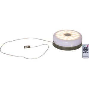 LED kempinga lukturis/virtene uzlādējams Star Trading Rondo, 10m, 133LED, WW, 2x18650, IP44, ar pulti