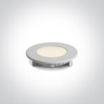 LED gaismeklis iebūvējams One Light Recessed Panels Die cast 10103FA/W/W, 3W, 85mm, 180lm, 3000K, IP40