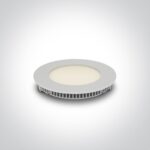 LED gaismeklis iebūvējams One Light Recessed Panels Die cast 10108FA/W/C, 8W, 120mm, 560lm, 4000K, IP40