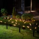 LED gaismekļi ar saules bat. 2gb. Nanoleaf Solar Garden Lights, 95cm, 16LED, RGBW, 11 režīmi, IP65, ar pulti