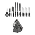 Virtuves nažu komplekts ar statīvu Ninja StaySharp Deluxe K32014EUUK, 14gb., Ner. tērauda/Melns