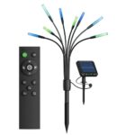 LED gaismekļi ar saules bat. 2gb. Nanoleaf Solar Garden Lights, 95cm, 16LED, RGBW, 11 režīmi, IP65, ar pulti