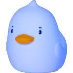 LED Nakts lampa silikona Star Trading NightLight Duck, 0.6W, 14cm, 8LED, RGB+W, USB-C, uzlādējama
