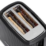 Grauzdiņu tosteris Russell Hobbs Eden 2 Slice Toaster Black Chrome 27371-56, 800W, Melns