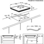 Iebūvējama indukcijas plīts virsma Electrolux 500 Series LIL61434C, 60cm, PowerBoost, Slim Fit, Hob2Hood
