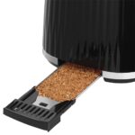 Grauzdiņu tosteris Russell Hobbs Eden 2 Slice Toaster Black Chrome 27371-56, 800W, Melns