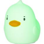 LED Nakts lampa silikona Star Trading NightLight Duck, 0.6W, 14cm, 8LED, RGB+W, USB-C, uzlādējama
