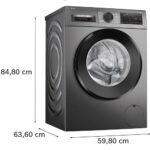 Veļas mašīna Bosch Serie 6 WGG244RFSN, 9kg, 1400 apgr./min., i-DOS, Iron Assist, Pelēka