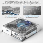 Logu tīrīšanas robots Hutt A1 AI, 90W, 6000Pa, Brushless, Anti-Slip, AI Navigation