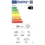 Veļas mašīna Hisense WF5i8043BWF, 8kg, 47cm, 1400 apgr./min., iPlay™ TFT, Anti Crease, Hygiene Guard+