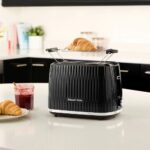 Grauzdiņu tosteris Russell Hobbs Eden 2 Slice Toaster Black Chrome 27371-56, 800W, Melns
