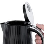 Elektriskā tējkanna Russell Hobbs Eden Black Chrome 27361-56, 3000W, 1.7l, Melna