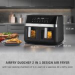 Karstā gaisa friteris/cepeškrāsns Caso Design AirFry DuoChef, 2200W, 2x5.5l/14l, 10prog.