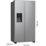 Ledusskapis ar saldētavu Hisense RS5P535NTCE Side-by-Side, 179x91.5cm, NoFrost, SuperFrost