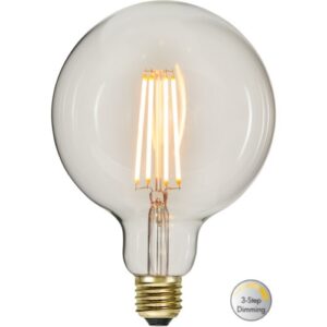 LED spuldze filament Star Trading E27 G125 Soft Glow 3-step, 6.5W, 700lm, 2100K, 3-Step DIM, IP20