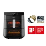 Karstā gaisa friteris/cepeškrāsns Midea Two Zone Airfryer 2in1 MAD1100DADK, 1850W, 6.4+4.4l, 10prog.