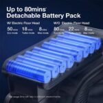 Bezvadu putekļu sūcējs Jimmy H10 Flex 650W, 245AW, 8x2500mAh, 28.8V, ar LED