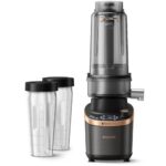 Blenderis ar sulas spiešanas moduli Philips Flip&Juice™ HR3770/10, 1500W piederumiem