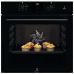 Iebūvējama cepeškrāsns ar papildu tvaiku Electrolux 600 Series SteamBake EOD3C70TK, 60cm, Soft Close