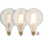 LED spuldze filament Star Trading E27 G125 Soft Glow 3-step, 6.5W, 700lm, 2100K, 3-Step DIM, IP20