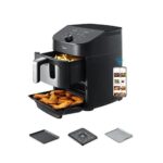 Karstā gaisa friteris/cepeškrāsns Midea Two Zone Airfryer 2in1 MAD1100DADK, 1850W, 6.4+4.4l, 10prog.