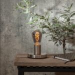Galda lampa dekoratīvajai spuldzei Star Trading Lamp Base E27 Glans, E27, Max. 25W, Pulēta tērauda