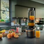 Blenderis ar sulas spiešanas moduli Philips Flip&Juice™ HR3770/10, 1500W piederumiem