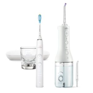 Elektriskā zobu birste un irigators Philips Sonicare Cordless Power Flosser DiamondClean 9000 HX3886/41, ar aplikāciju