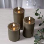 LED vaska svece Star Trading Flamme Flow, 12.5cm, 2xAA, ar taimeri, IP20, Mole