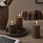 LED vaska svece Star Trading Flamme Flow, 15cm, 2xAA, ar taimeri, IP20, Mole
