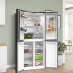 Ledusskapis ar saldētavu Bosch Serie 4 Side by side Glass Door KMC85LBEA, 189.5 x 85.5cm, NoFrost, VitaFresh