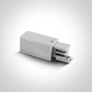 Strāvas pievads apgaismojuma sliedei One Light Live End Left 41004A/W/L, 3-Phase, 16A, Balts